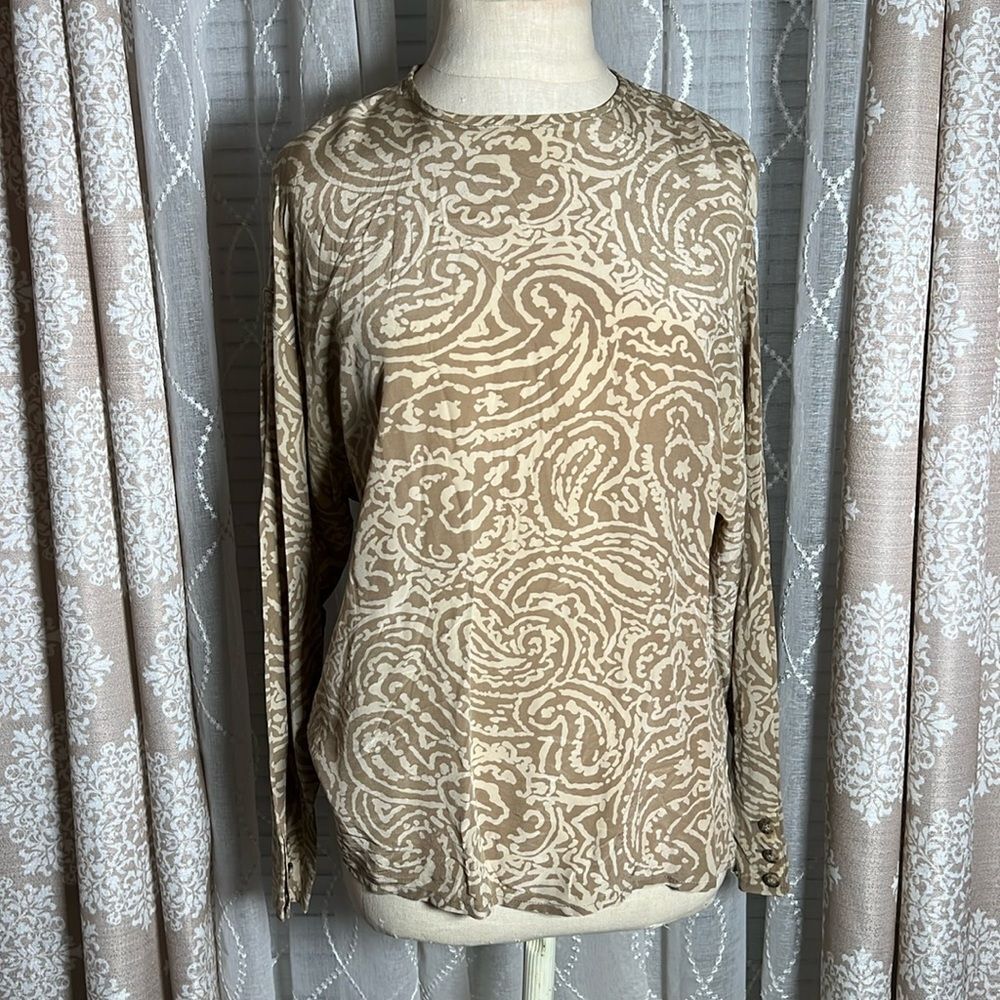 Sandra Roth Ciaosport Vintage Women’s Blouse 100% Silk Top Size 4
